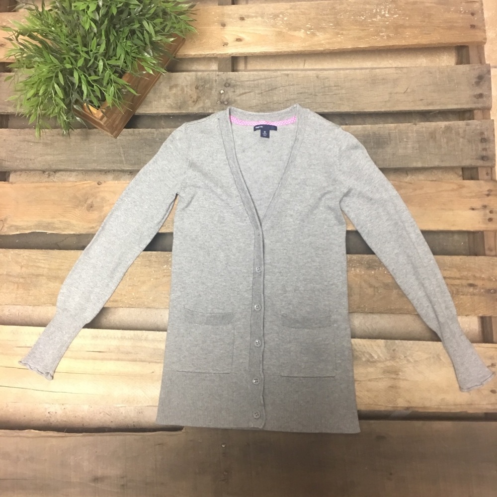 Gap kids Girls  cardigan Sweater Grey Sz M ( 8 )